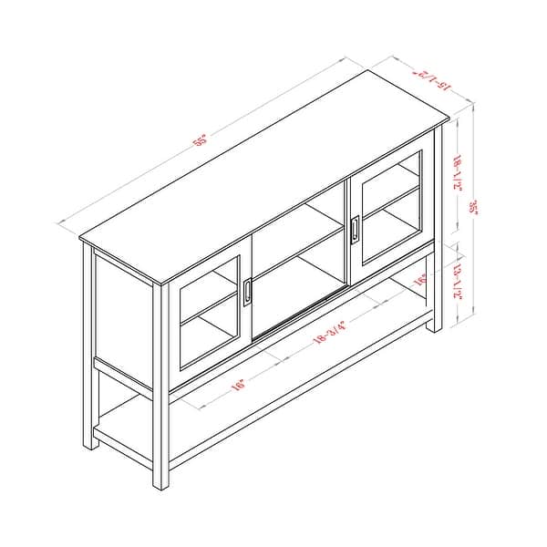 Contemporary 55" Grey Buffet Table On Sale Bed Bath & Beyond 31510398
